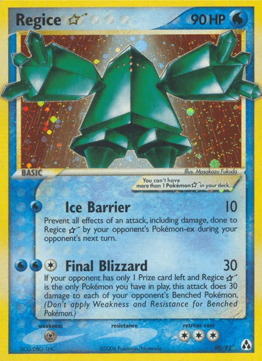 Regice Star (90/92) [EX: Legend Maker]