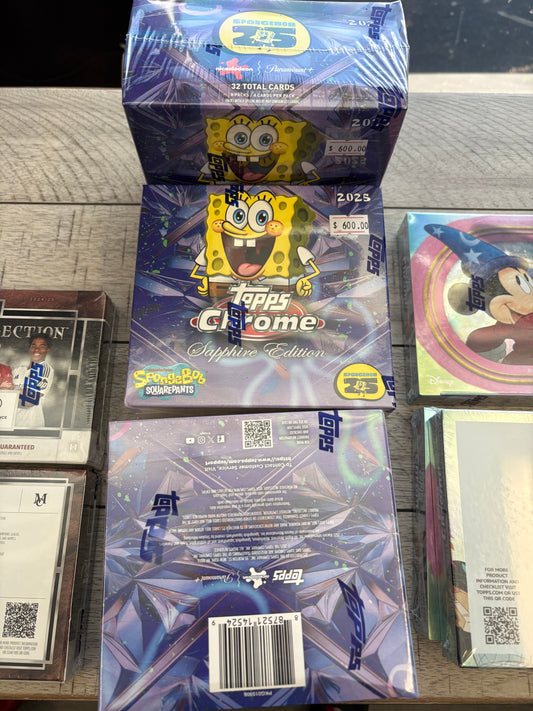 2025 Topps Chrome SpongeBob SquarePants Sapphire Edition Hobby Box