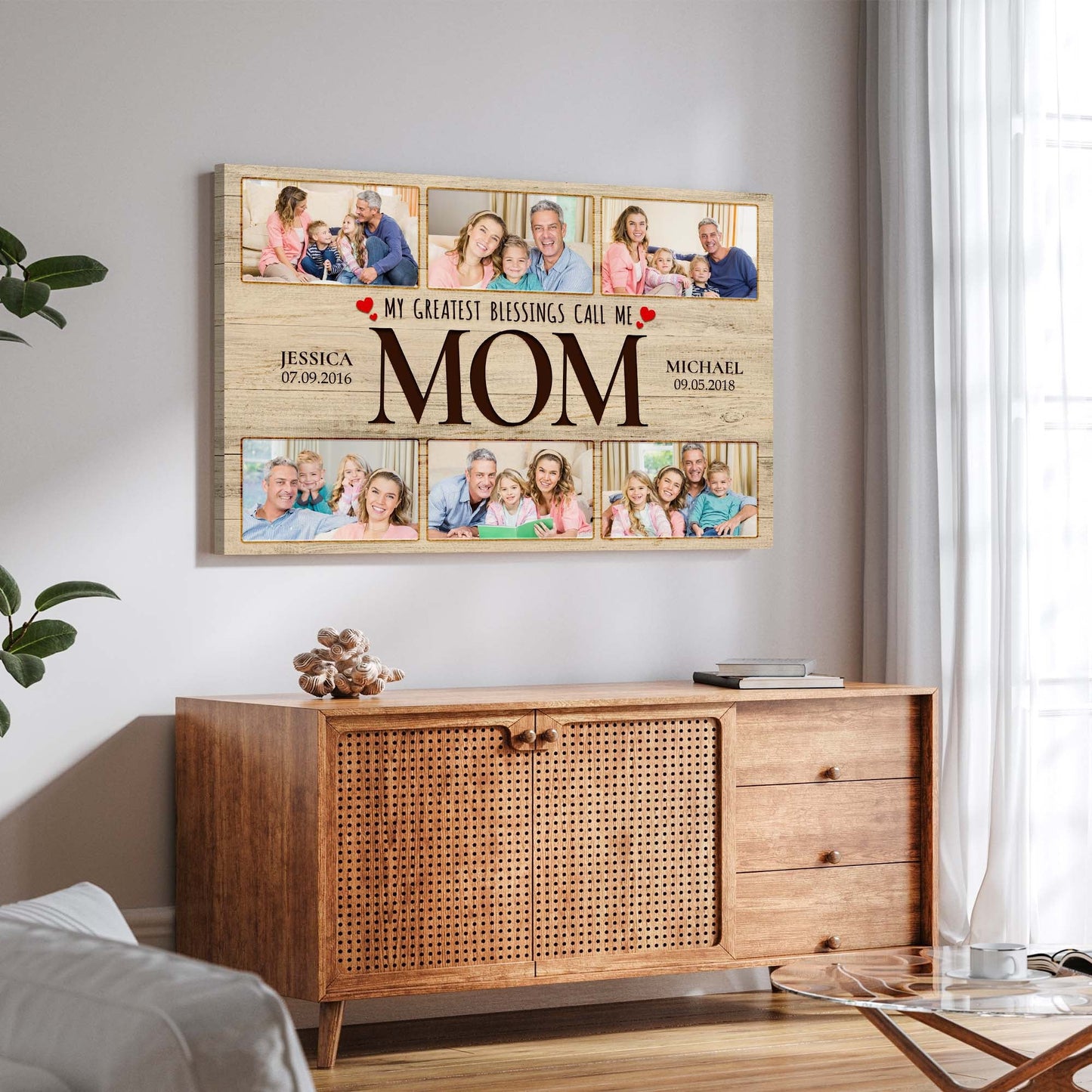 Mother's Day Sign My Greatest Blessings Call Me Mom II