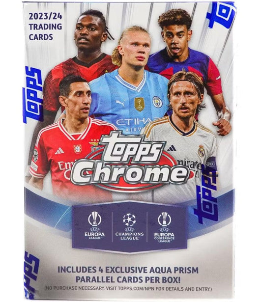 2023/24 Topps Chrome UEFA Club Competitions Soccer 7-Pack Blaster Box