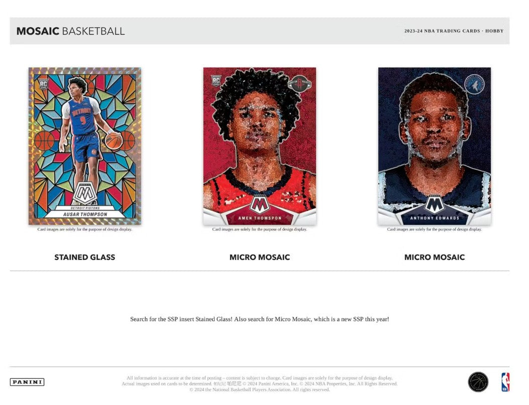 2023/24 Panini Mosaic Basketball Hobby Box