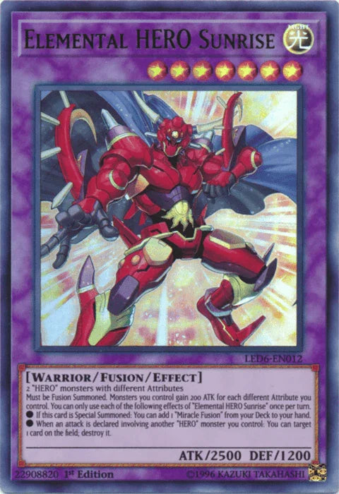 Elemental Hero Sunrise [LED6-EN012] Ultra Rare