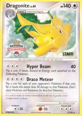 Dragonite (2/146) (National Championship Staff) [Diamond & Pearl: Legends Awakened]