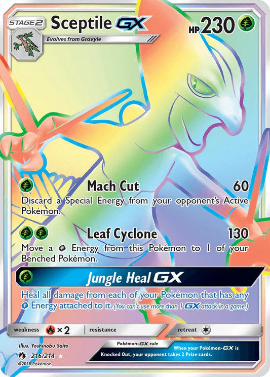 Sceptile GX (216/214) [Sun & Moon: Lost Thunder]