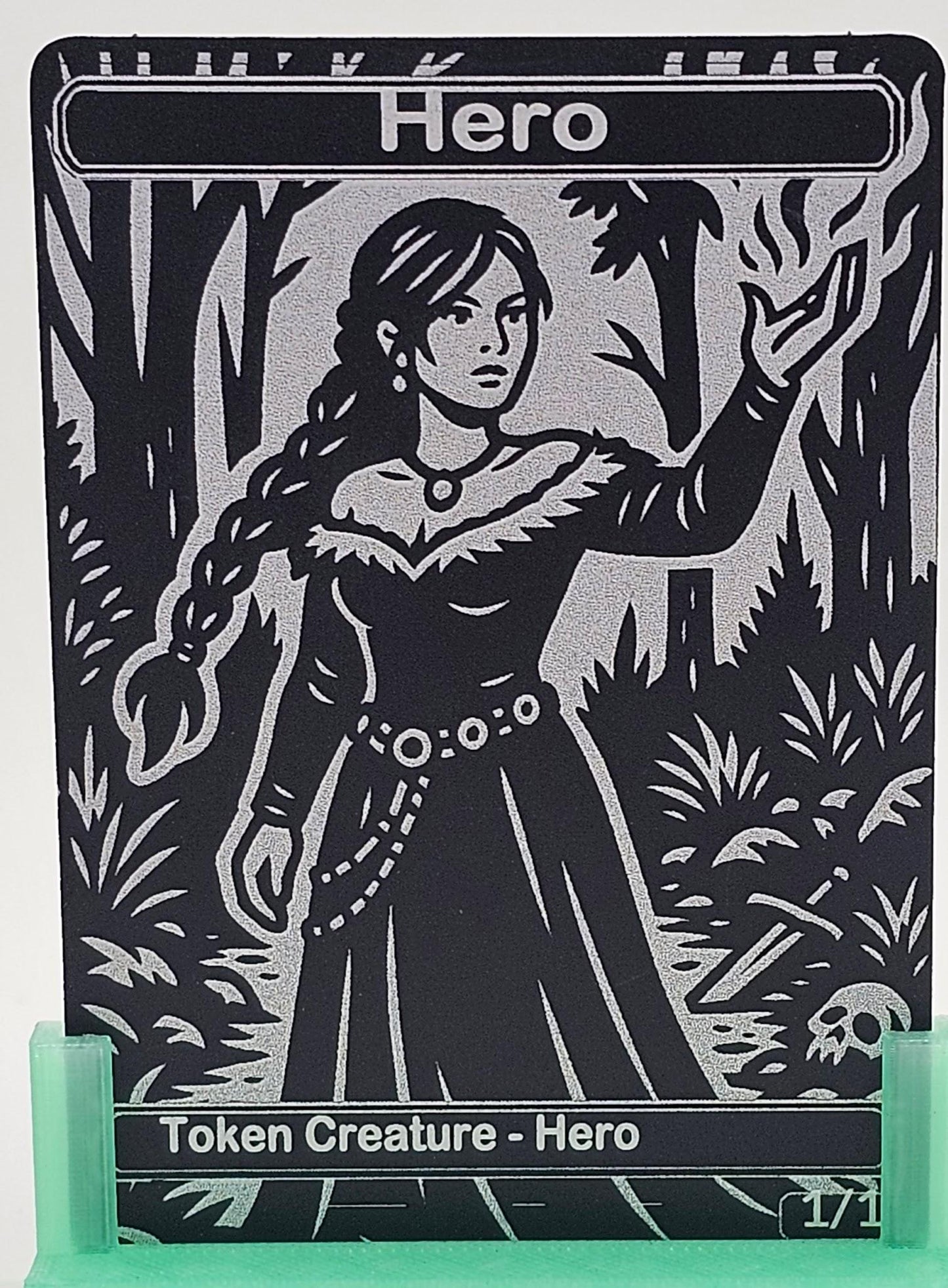 Female sorceress Metal Token
