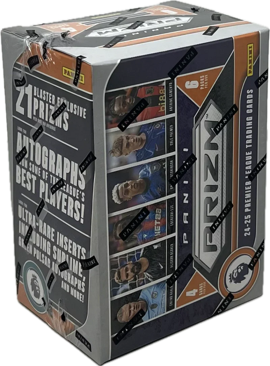 2024-25 Panini Prizm Premier League EPL Soccer 6-Pack Blaster Box (Purple Mosaic Prizms!)